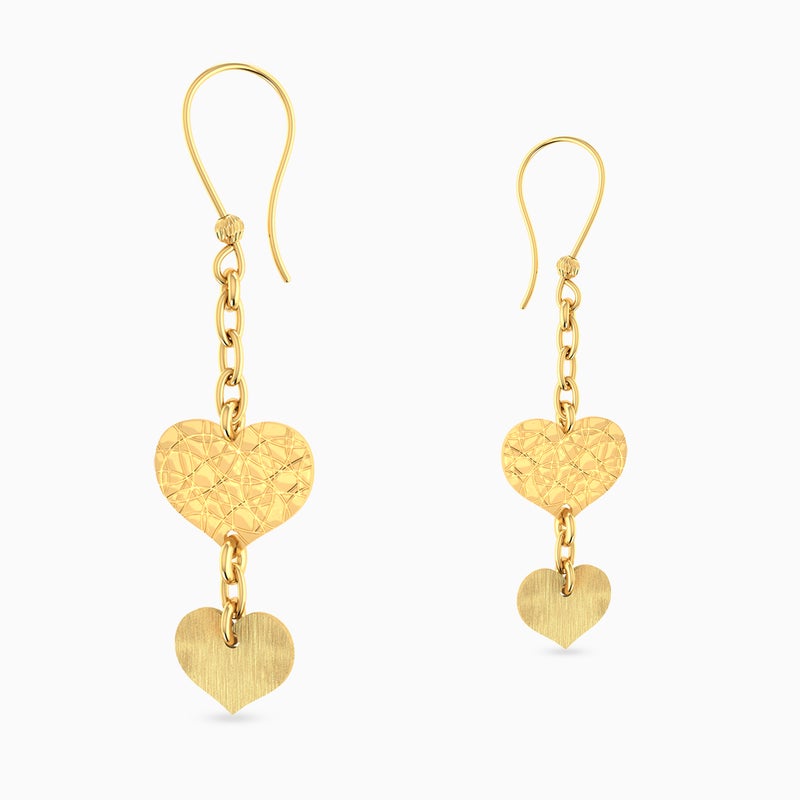Miss L' by L'azurde Heart Drop Earrings in 18K Gold - Image 4